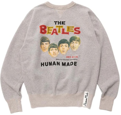 HUMAN MADE FW22灰色男女同款印花圆领套头卫衣 HM24CS023 Buy HUMAN MADE FW22灰色男女同款印花圆领套头卫衣 HM24CS023