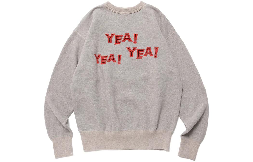 Lookbook HUMAN MADE FW22灰色男女同款印花圆领套头卫衣 HM24CS023