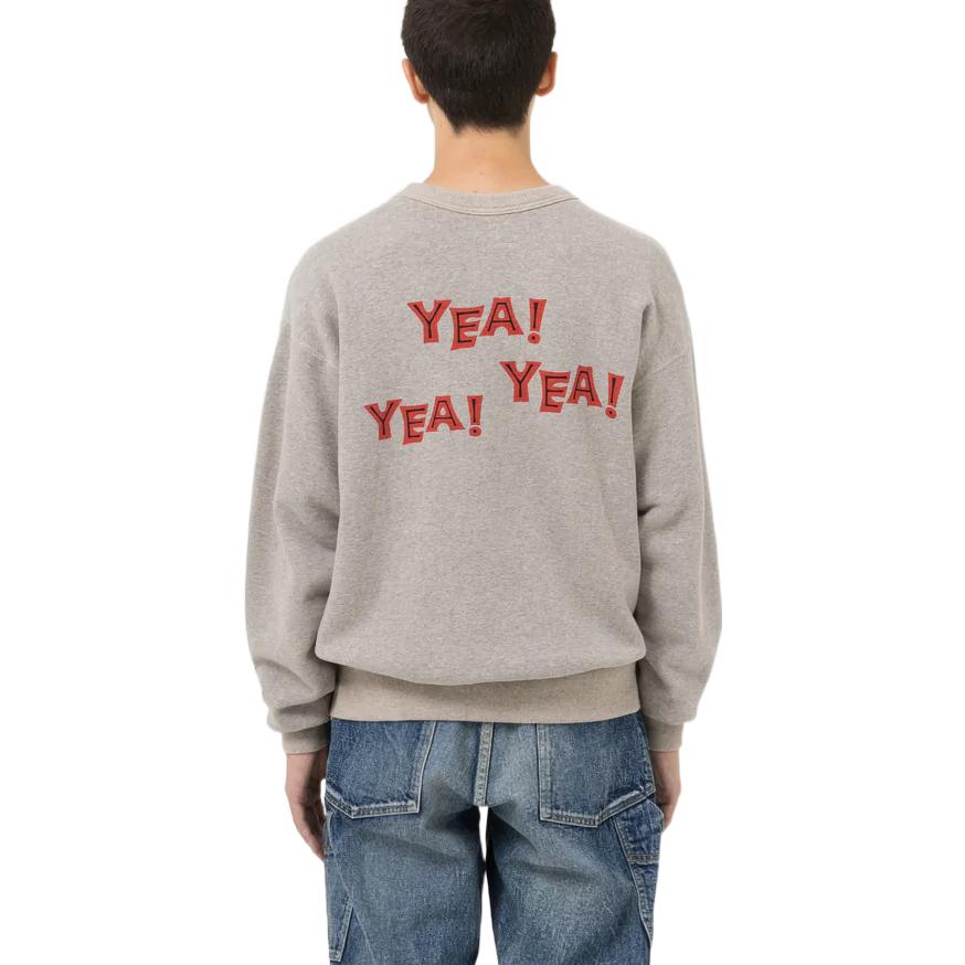 Sizing HUMAN MADE FW22灰色男女同款印花圆领套头卫衣 HM24CS023