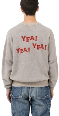 HUMAN MADE FW22灰色男女同款印花圆领套头卫衣 HM24CS023 Sizing HUMAN MADE FW22灰色男女同款印花圆领套头卫衣 HM24CS023