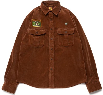 휴먼 메이드 FW22 하트 로고 자수 포켓 버튼업 긴팔 셔츠 HM24SH006 Order 휴먼 메이드 FW22 하트 로고 자수 포켓 버튼업 긴팔 셔츠 HM24SH006