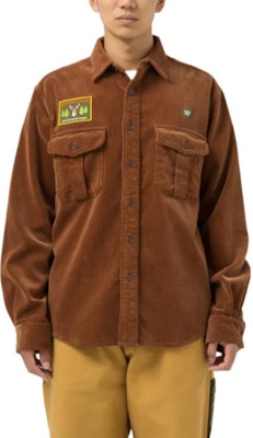 휴먼 메이드 FW22 하트 로고 자수 포켓 버튼업 긴팔 셔츠 HM24SH006 Shop 휴먼 메이드 FW22 하트 로고 자수 포켓 버튼업 긴팔 셔츠 HM24SH006