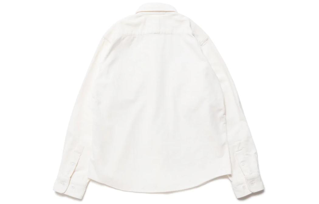 Cheap 휴먼 메이드 FW22 하트 로고 자수 포켓 버튼업 긴팔 셔츠 HM24SH006