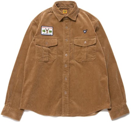 휴먼 메이드 FW22 하트 로고 자수 포켓 버튼업 긴팔 셔츠 HM24SH006 1