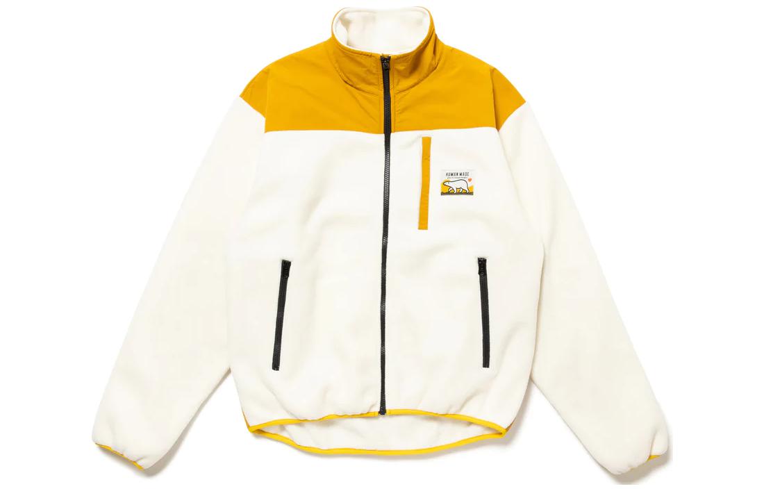 Shop HUMAN MADE FW22 字母Logo拼色高領外套 男女適用 HM24JK025