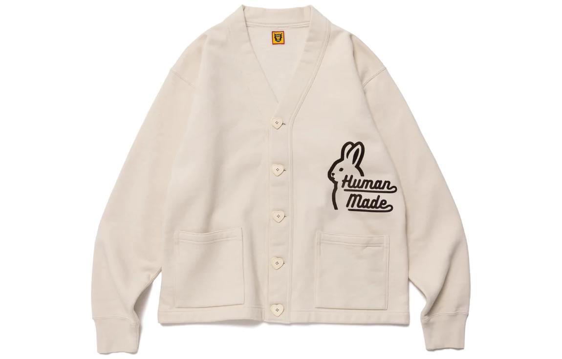 HUMAN MADE FW22 Letter Print V-Neck Button-Up Jacket Unisex. HM24CS018