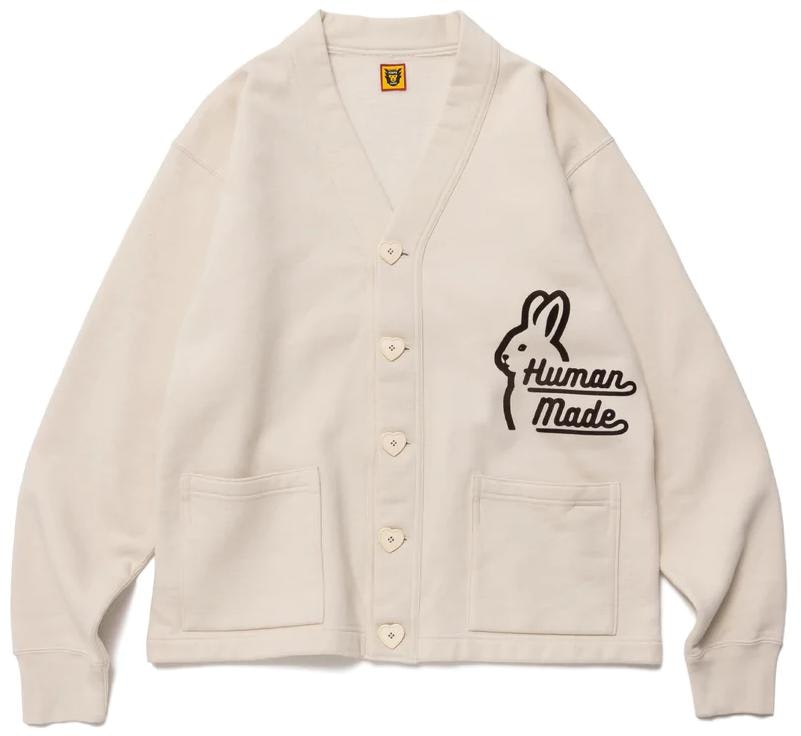 human-made-fw-22-letter-print-v-neck-button-up-jacket-unisex-hm-24-cs-018