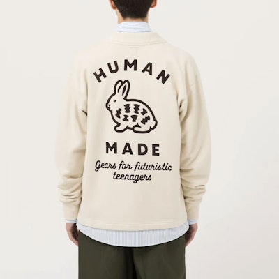 HUMAN MADE FW22 字母印花V領扣釦夾克 男女通用款式 HM24CS018 2