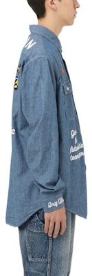 휴먼메이드 FW22 레터 래빗 그래픽 긴팔 셔츠. HM24SH001 Purchase 휴먼메이드 FW22 레터 래빗 그래픽 긴팔 셔츠. HM24SH001