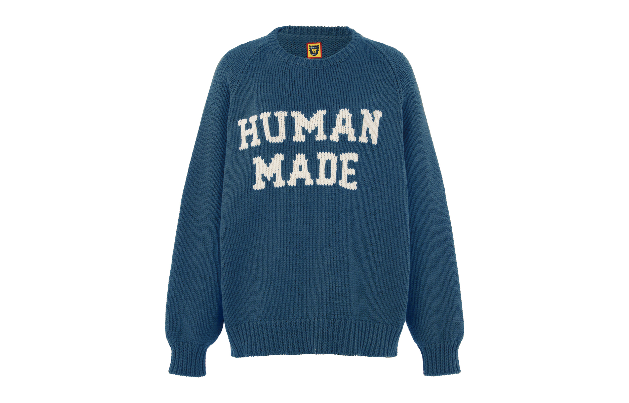 Order HUMAN MADE FW22 Logo Crewneck Pullover Sweater Unisex Lengan Panjang. HM24CS034