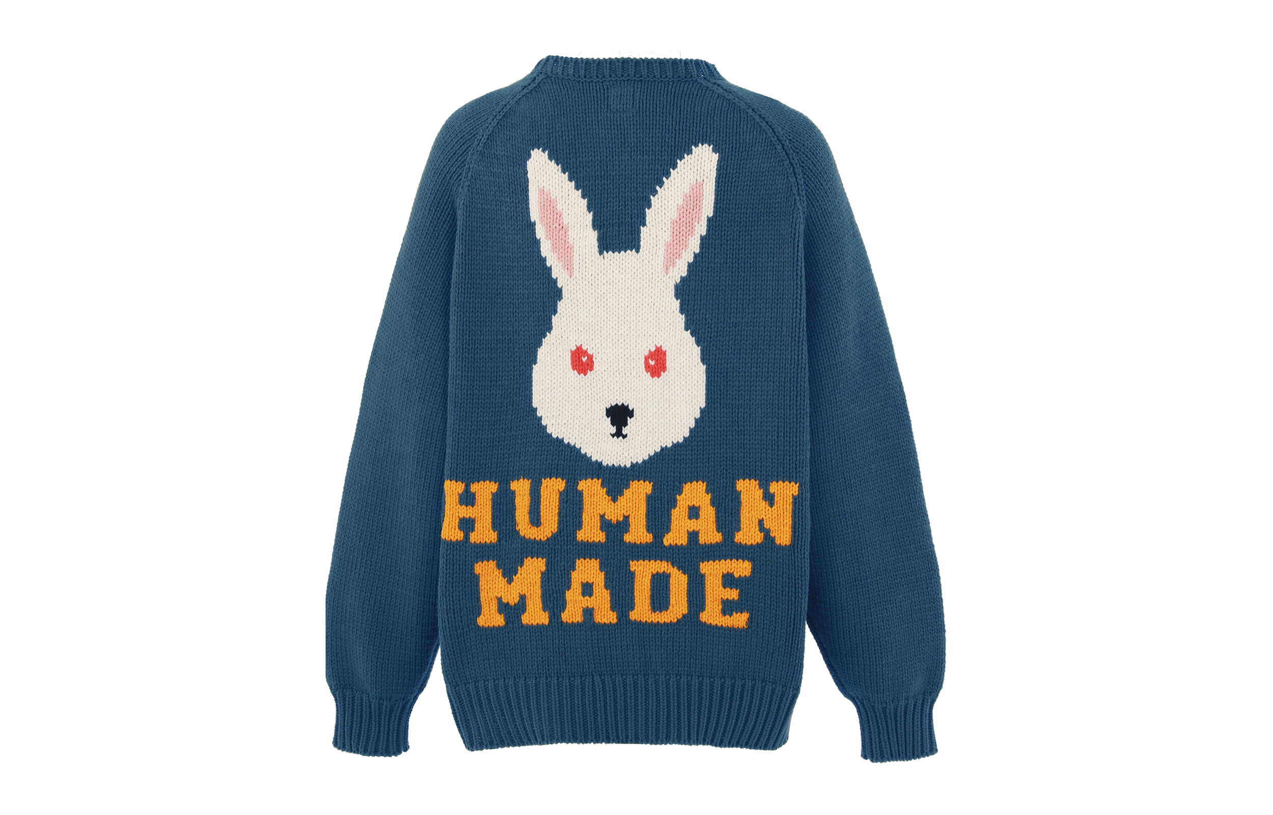 Lookbook HUMAN MADE FW22 Logo Crewneck Pullover Sweater Unisex Lengan Panjang. HM24CS034