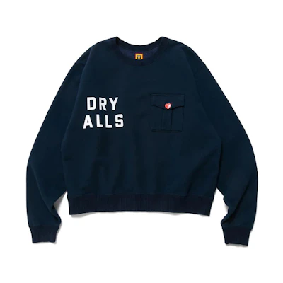 HUMAN MADE FW22 Logo Print Crewneck Long Sleeve Unisex Sweatshirt. HM24CS017