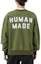 Sizing HUMAN MADE FW22 로고 프린트 크루넥 긴팔 유니섹스 스웨트셔츠. HM24CS017