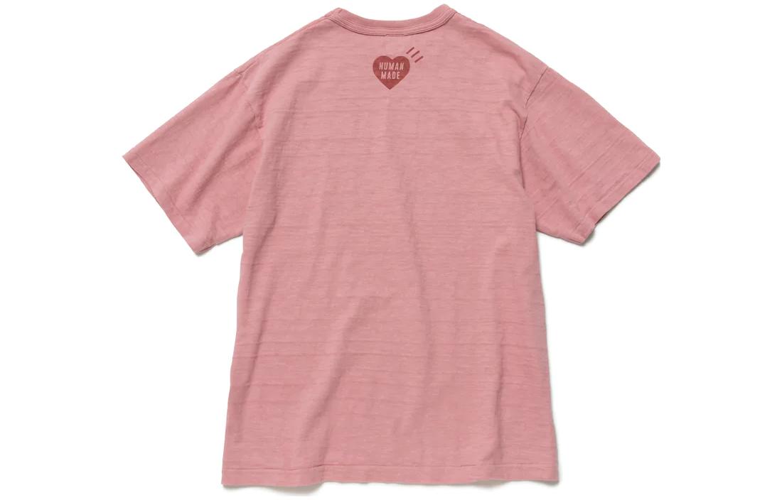 HUMAN MADE FW22 Logo Print Crewneck T-Shirt Unisex Couple Style Pink. XX23TE007 圖 3