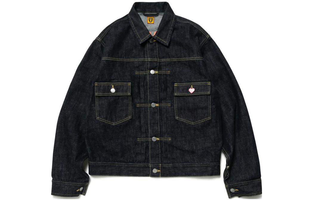 Human Made FW22 Navy Solid Single-Breasted Long-Sleeve Jacket XX23JK005