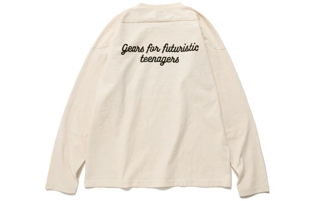 Lookbook HUMAN MADE FW22 Camiseta Manga Larga Gráfica Oso Polar Color Crema. HM24CS010