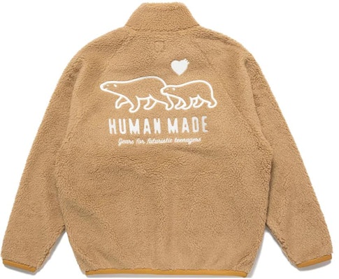 HUMAN MADE FW22 Polar Bear Logo Print Stand Collar Jacket Unisex HM24JK027 Lookbook HUMAN MADE FW22 Polar Bear Logo Print Stand Collar Jacket Unisex HM24JK027