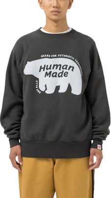 휴먼 메이드 FW22 폴라 베어 프린트 풀오버 스웻셔츠 유니섹스. HM24CS019 3