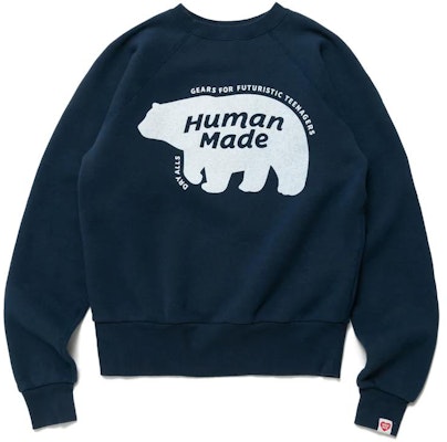 휴먼 메이드 FW22 폴라 베어 프린트 풀오버 스웻셔츠 유니섹스. HM24CS019 Shop 휴먼 메이드 FW22 폴라 베어 프린트 풀오버 스웻셔츠 유니섹스. HM24CS019