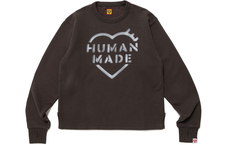Human Made FW22 Pullover Sweatshirt with Heart Letter Print Menswear HM24CS016