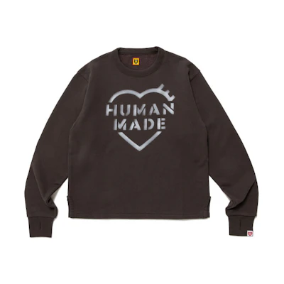 Human Made FW22 Pullover Sweatshirt with Heart Letter Print Menswear HM24CS016