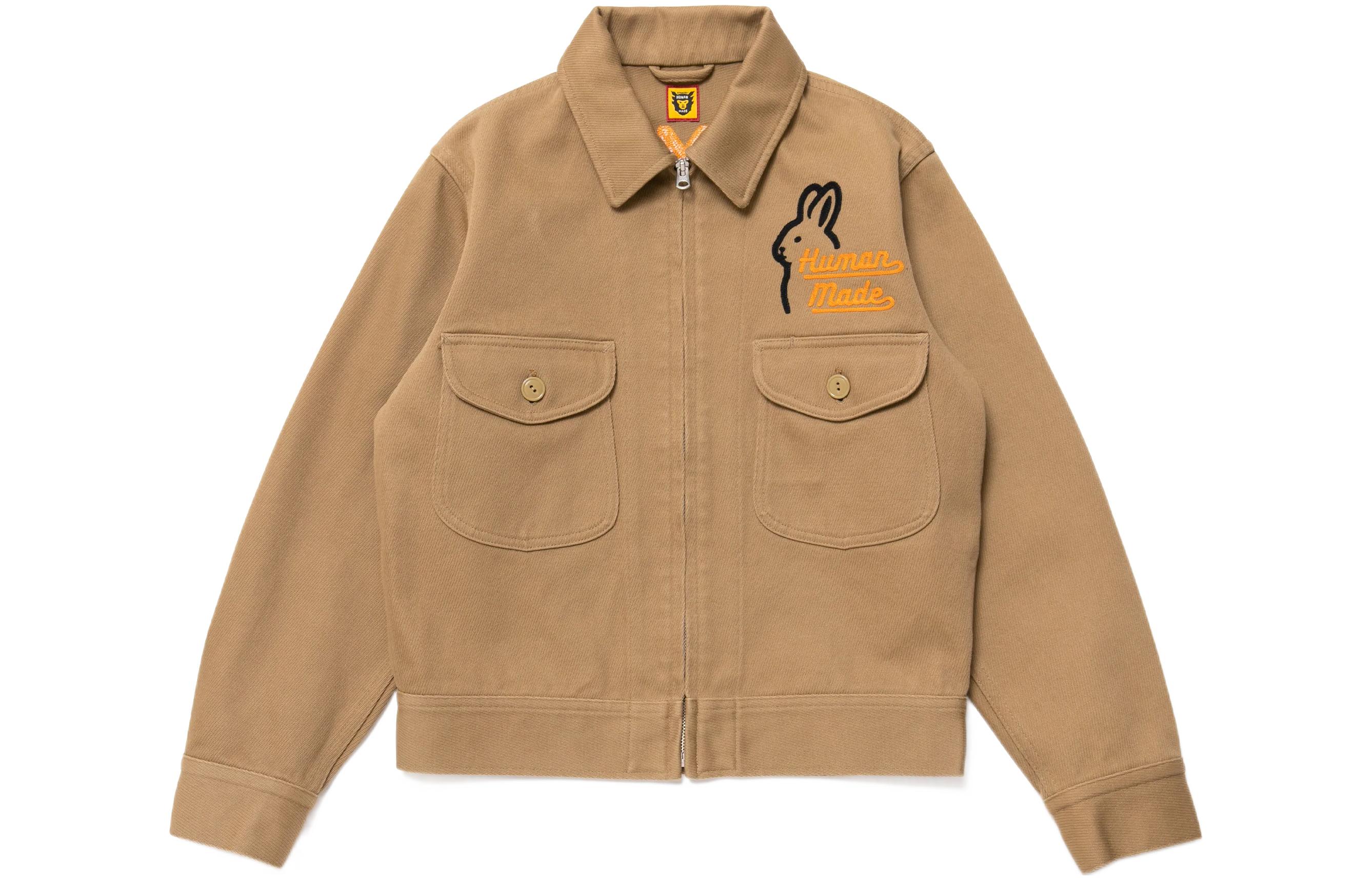 HUMAN MADE FW22 Rabbit Embroidery Zip Collar Jacket Unisex New Year Edition HM24JK008