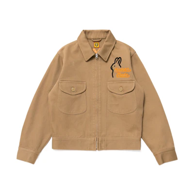 HUMAN MADE FW22 Rabbit Embroidery Zip Collar Jacket Unisex New Year Edition HM24JK008