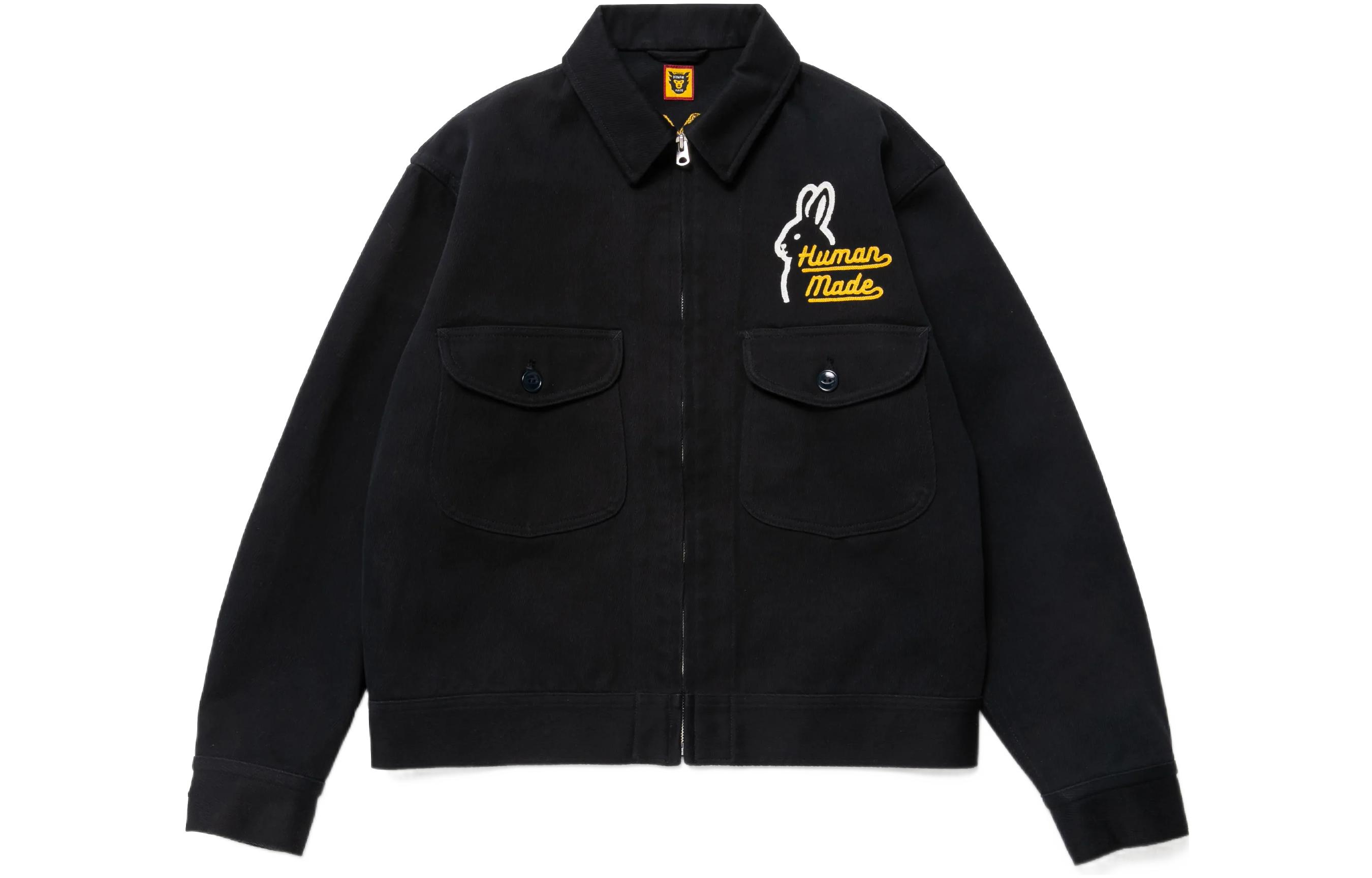 Order HUMAN MADE FW22 Jaket Zip Kolar Sulaman Arnab Unisex Edisi Tahun Baru HM24JK008