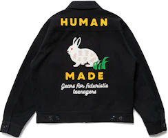 Lookbook HUMAN MADE FW22兔子刺绣拉链领夹克 男女同款新年限定版 HM24JK008