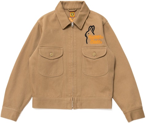 HUMAN MADE FW22 Jaket Zip Kolar Sulaman Arnab Unisex Edisi Tahun Baru HM24JK008 Cheap HUMAN MADE FW22 Jaket Zip Kolar Sulaman Arnab Unisex Edisi Tahun Baru HM24JK008