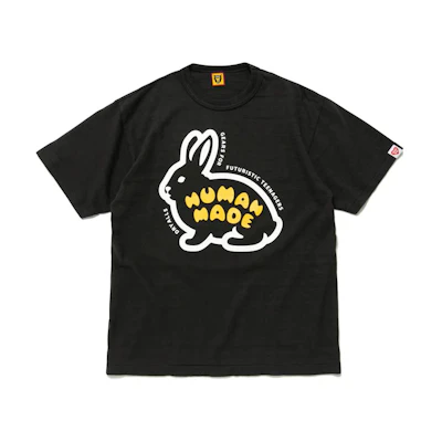 HUMAN MADE FW22 Rabbit Graphic Logo Print Casual Unisex T-Shirt. HM24TE014