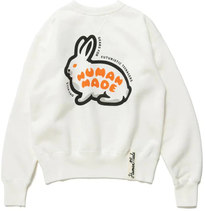 human-made-fw-22-rabbit-logo-crewneck-sweatshirt-white-pullover-hm-24-cs-020