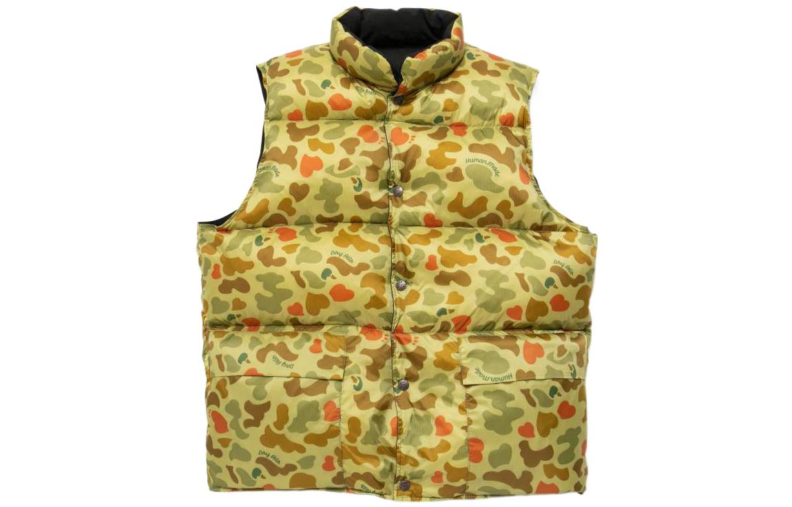 Shop HUMAN MADE FW22 Reversible Quilted Down Vest HM24JK029