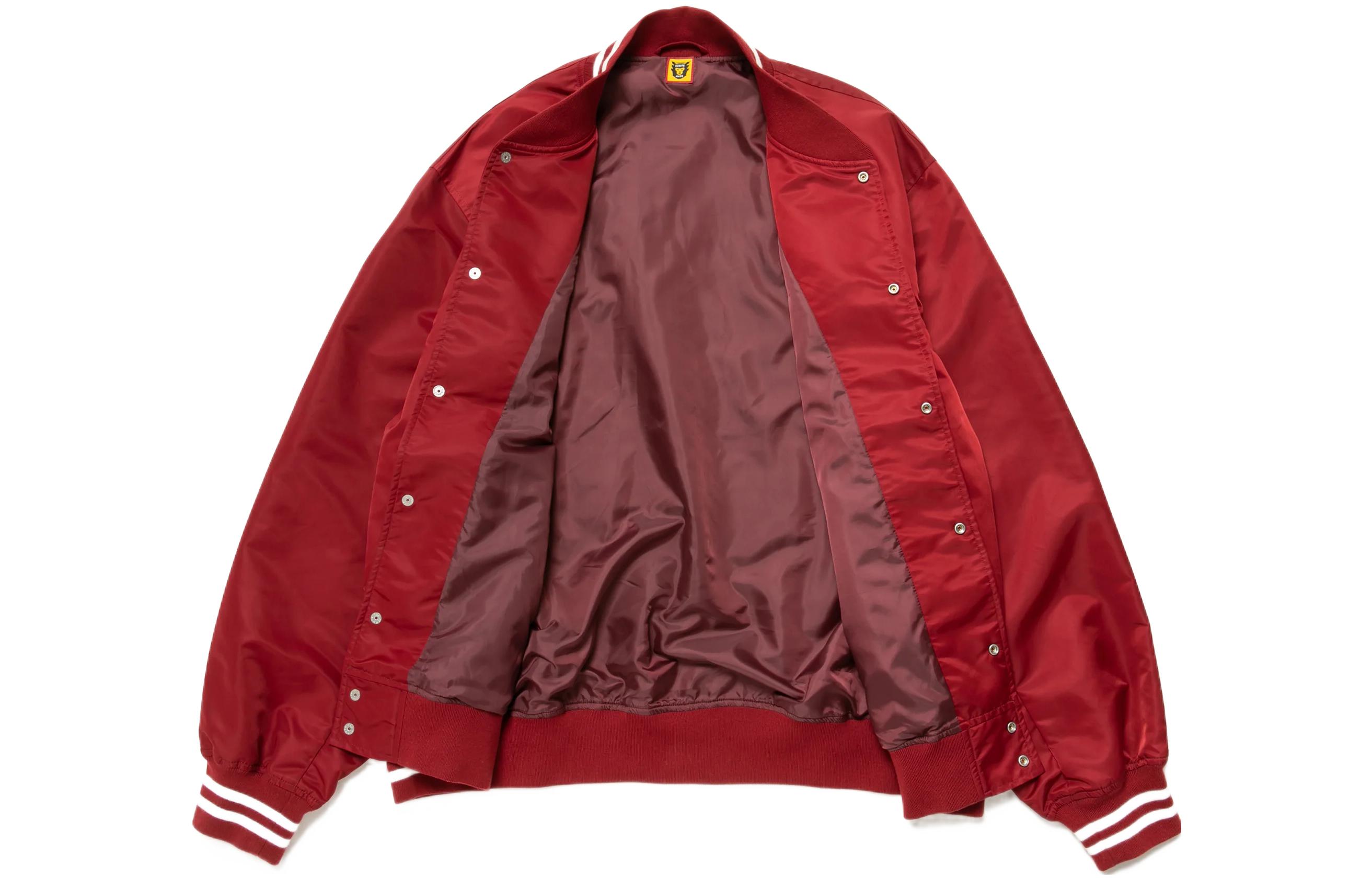 Cheap HUMAN MADE FW22 Jaket Panjang Unisex Logo Hati Bergaris Baseball HM24JK003