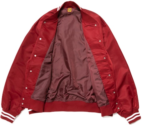 휴먼메이드 FW22 스트라이프 하트 로고 프린트 롱슬리브 야구 재킷 유니섹스 HM24JK003 Cheap 휴먼메이드 FW22 스트라이프 하트 로고 프린트 롱슬리브 야구 재킷 유니섹스 HM24JK003