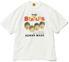 HUMAN MADE FW22 The Beatles Graphic T-Shirt Crewneck Unisex White HM24TE009 HUMAN MADE FW22 The Beatles Graphic T-Shirt Crewneck Unisex White HM24TE009