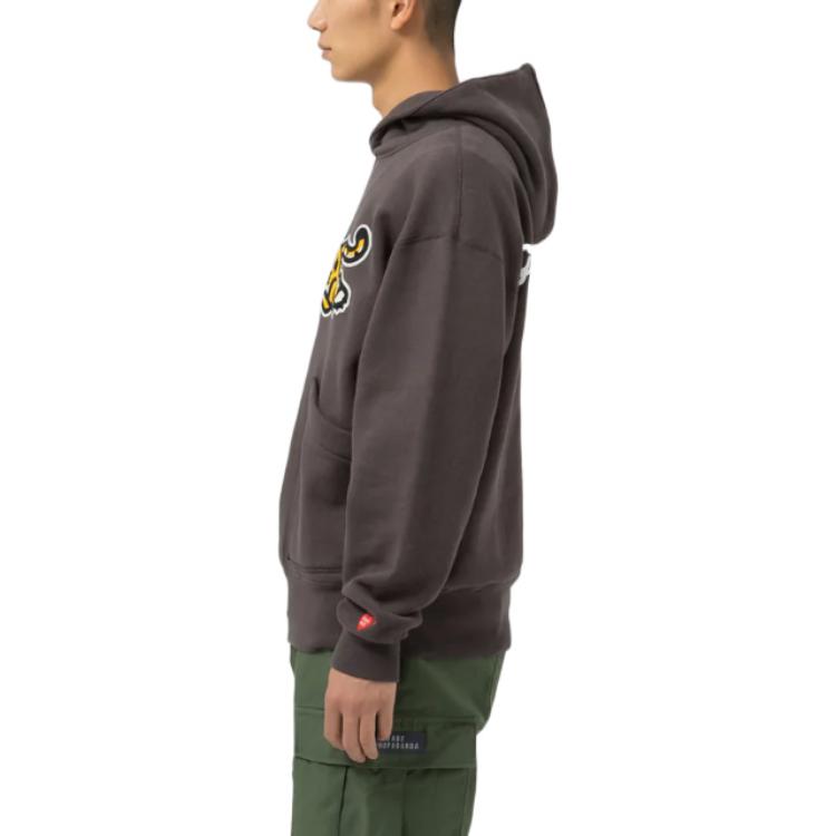 Details for HUMAN MADE FW22 Tiger Logo Print Black Hoodie  Fashion Sweatshirt. HM24CS027