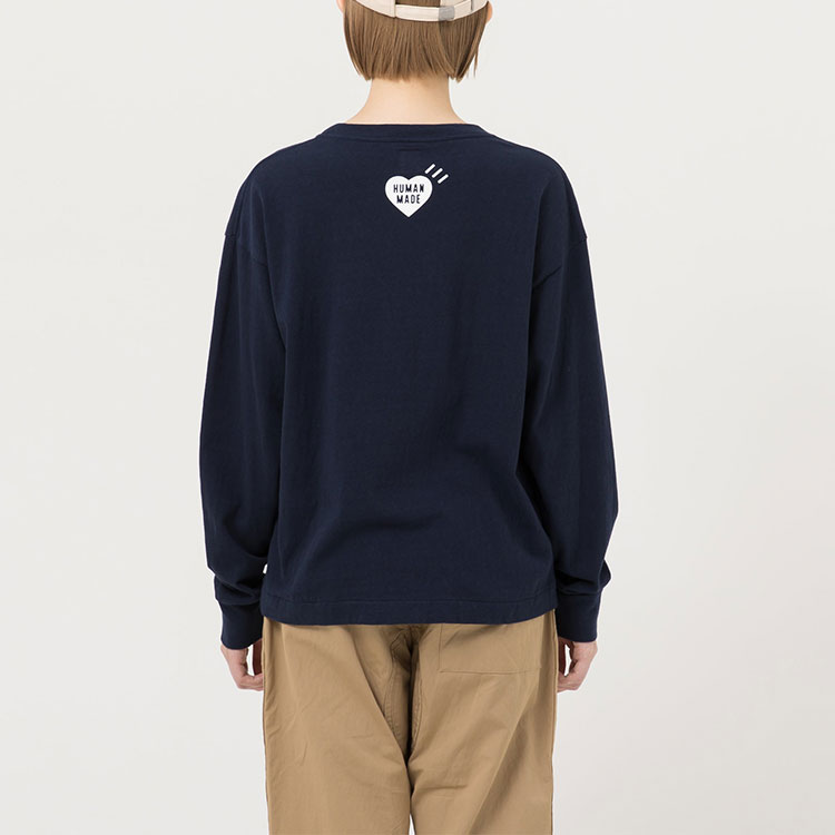 Sizing Camiseta Manga Larga HUMAN MADE FW22 Estampado Conejo Textura Irregular Hombre. HM24CS007