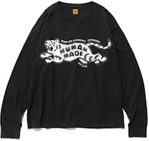 HUMAN MADE FW22 Uneven Texture Tiger Print Crewneck Pullover Long Sleeve Tee Men HM24CS006 HUMAN MADE FW22 Uneven Texture Tiger Print Crewneck Pullover Long Sleeve Tee Men HM24CS006
