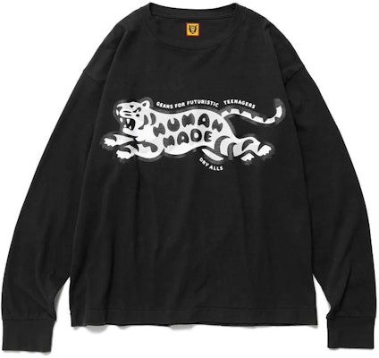 HUMAN MADE FW22 Jersey Hombre Estampado Tigre Textura Irregular Manga Larga HM24CS006 Buy HUMAN MADE FW22 Jersey Hombre Estampado Tigre Textura Irregular Manga Larga HM24CS006