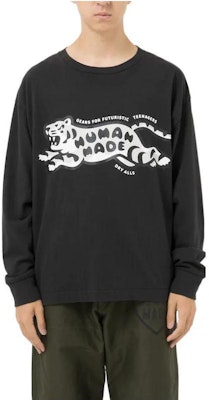 HUMAN MADE FW22 Jersey Hombre Estampado Tigre Textura Irregular Manga Larga HM24CS006 Shop HUMAN MADE FW22 Jersey Hombre Estampado Tigre Textura Irregular Manga Larga HM24CS006