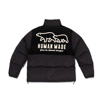 HUMAN MADE FW23 Back Embroidered Patchwork Puffer Jacket Unisex. HM26JK031