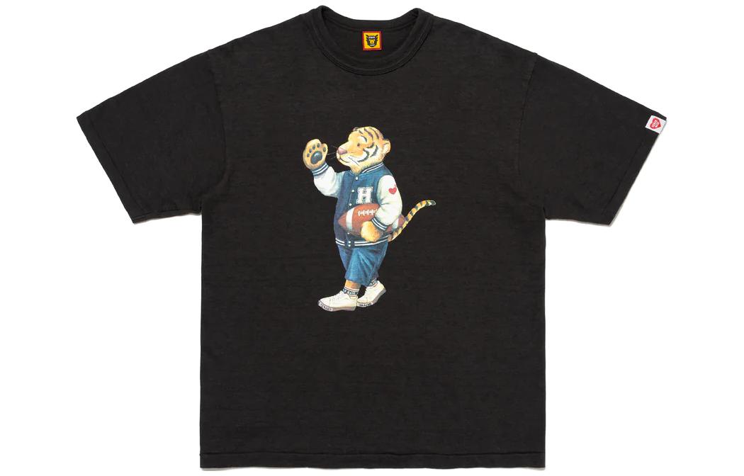Lookbook HUMAN MADE FW23 College Tiger Print Short Sleeve T-Shirt Unisex HM26TE001