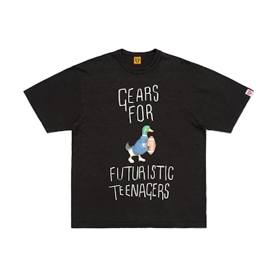 HUMAN MADE FW23 Collegiate Style Duck Graphic T-Shirt Unisex. HM26TE002