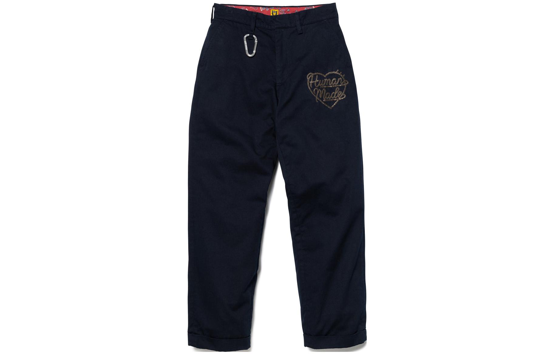 Order HUMAN MADE FW23 Collegiate Twill Pants with Heart Logo Embroidery Unisex. HM26PT004