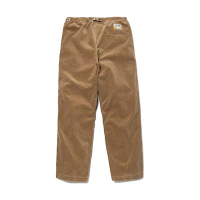 HUMAN MADE FW23 Corduroy Easy Pants Unisex with Embroidered Logo & Adjustable Belt. HM26PT017