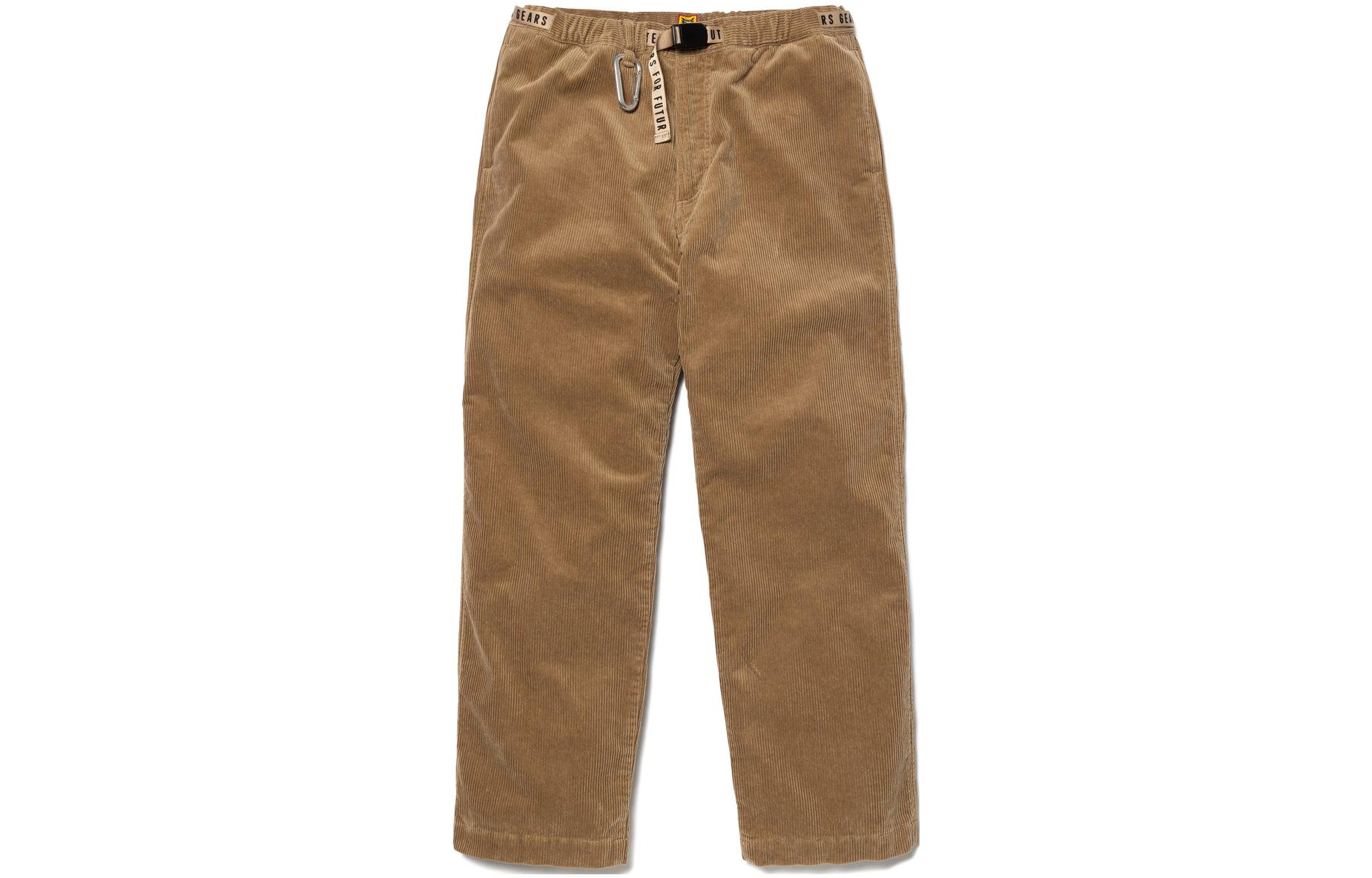 Purchase 휴먼메이드 FW23 코듀로이 이지 팬츠 유니섹스 자수 로고 & 조절 가능한 벨트. HM26PT017