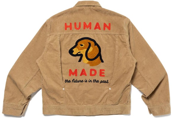 HUMAN MADE FW23灯芯绒工装夹克腊肠狗刺绣男女同款浅棕色 HM26JK005 Lookbook HUMAN MADE FW23灯芯绒工装夹克腊肠狗刺绣男女同款浅棕色 HM26JK005
