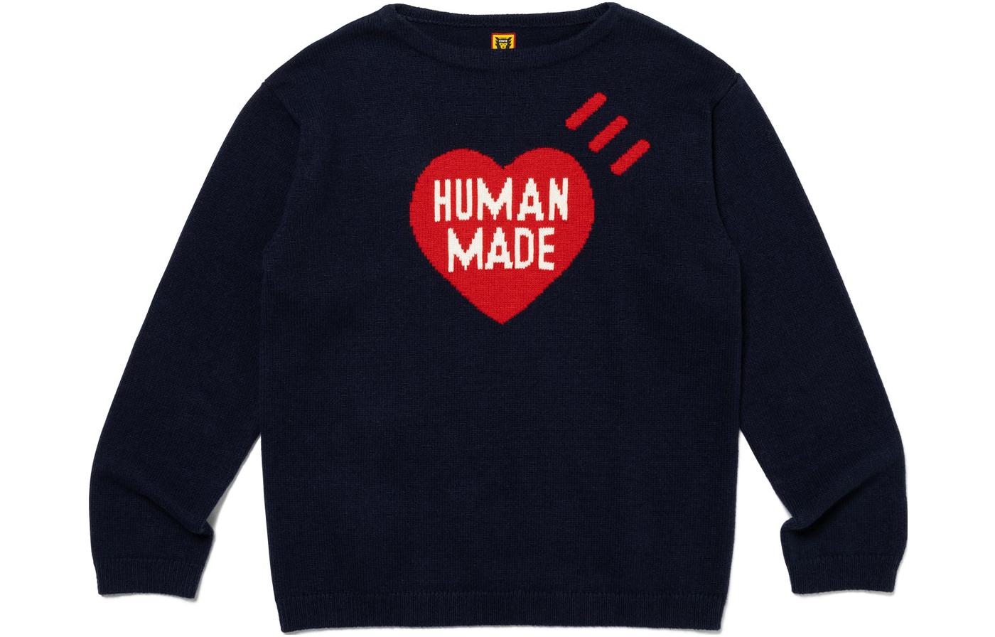 Details for HUMAN MADE FW23棉质心形印花针织毛衣男女同款工装风。 HM26CS030