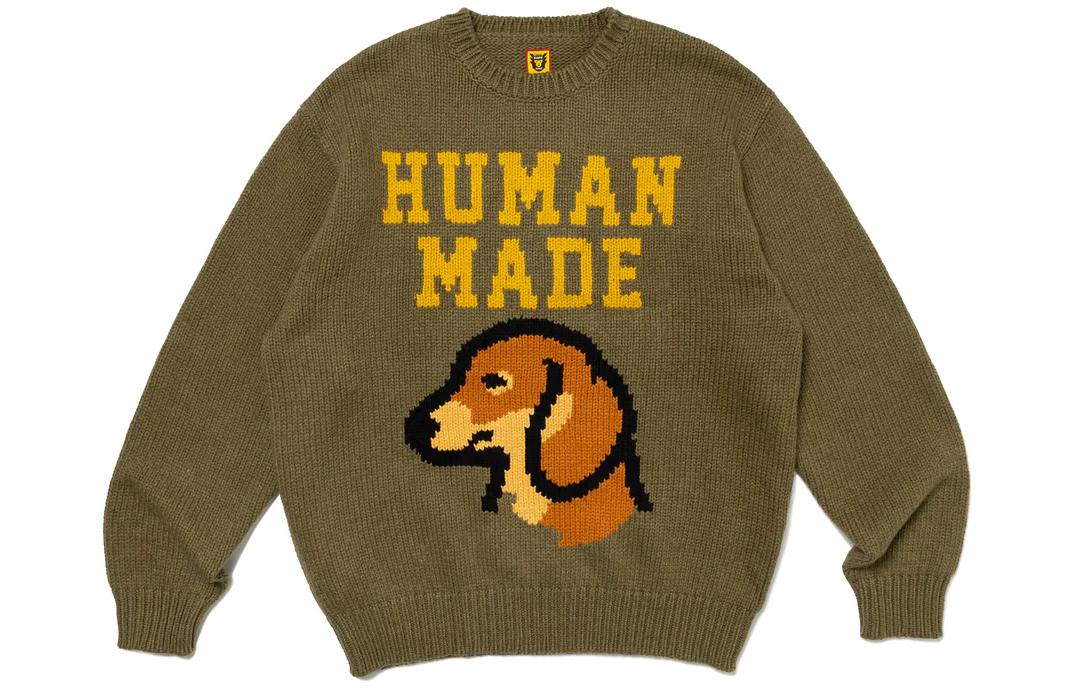 Details for Suéter de Punto Unisex HUMAN MADE FW23 con Gráfico de Perro Salchicha. HM26CS038
